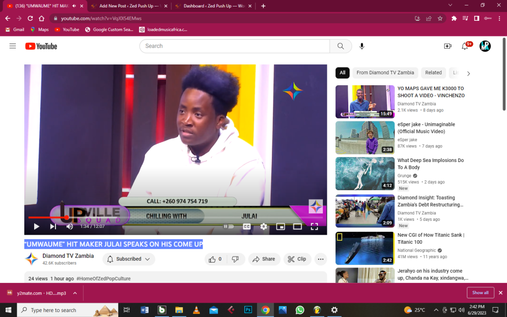Umwaume Hit Maker Julai On His Come Up + More ... [WATCH]