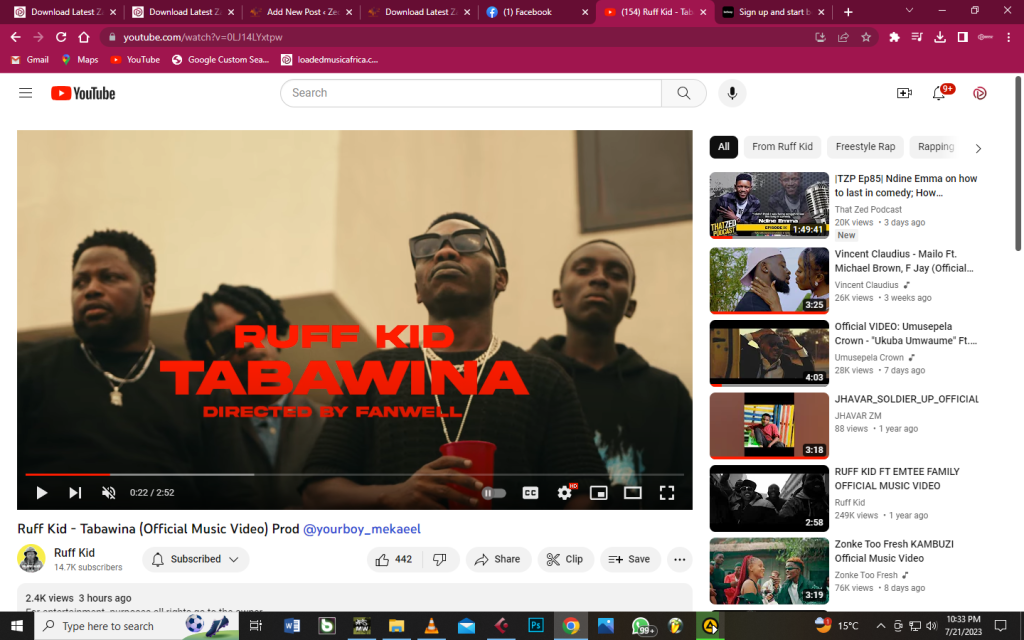Ruff Kid - Tabawina Mp3 Download