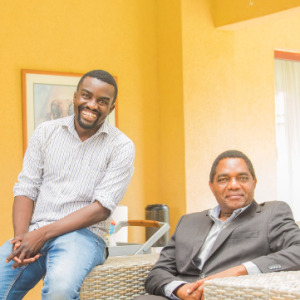 Chellah Tukuta with President Hakainde Hichilema