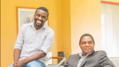 Chellah Tukuta with President Hakainde Hichilema