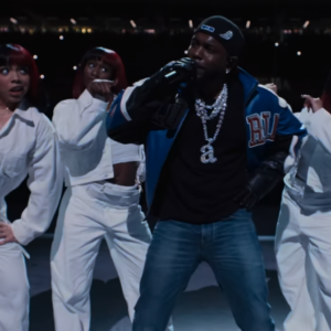 Kendrick Lamar at the Super Bowl show