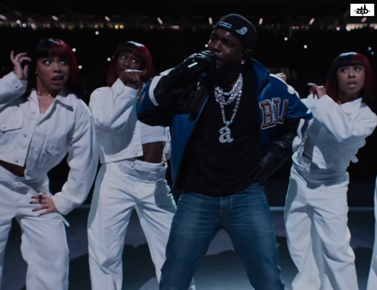 Kendrick Lamar at the Super Bowl show